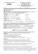 Đề thi Học kì 1 Tiếng Anh 8 năm 2025-2026 Sở Bắc Ninh